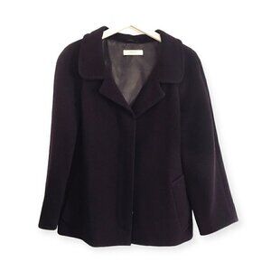 Prada wool dark‎ burgundy/brown  short coat, Size 44 Italian (US 10)